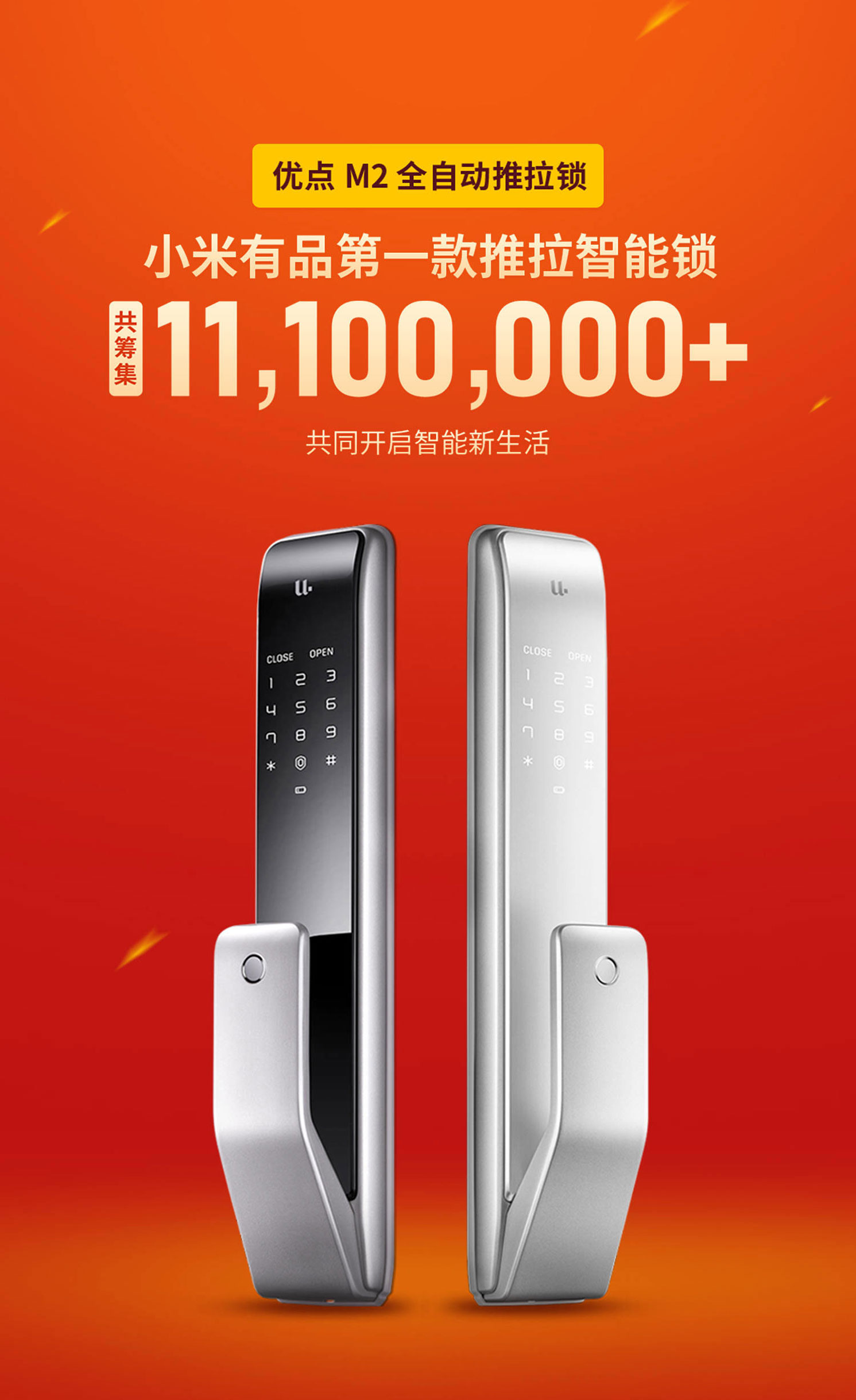 優點智能鎖M2
